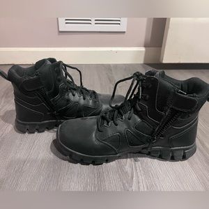 Reebok black ankle work boots
